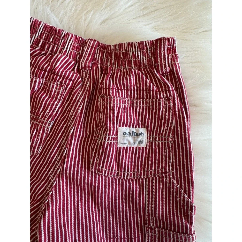 Vintage rare Oshkosh red striped‎ pants lined size 18m